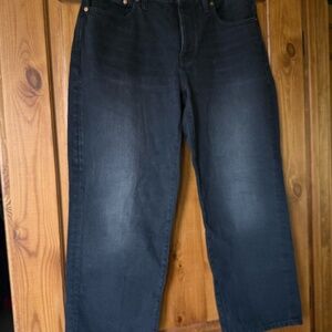 Maxwell Black Button Fly WIDE  LEG Jeans